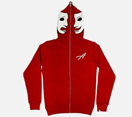 1st Laugh Asaali Now Cry Later Full Zip Jacket in Red | Bold Streetwear
