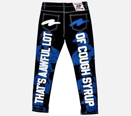 Cough Syrup x Asaali Cartel Denim In Blue