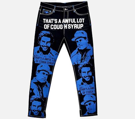 Cough Syrup x Asaali Cartel Denim In Blue