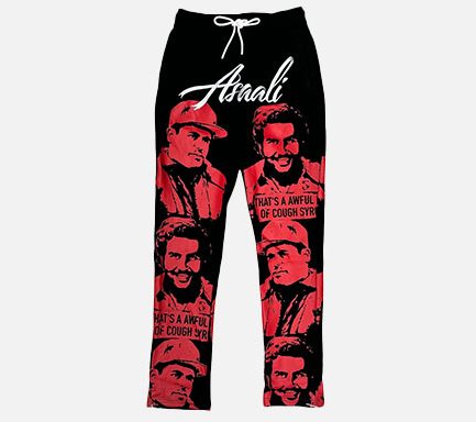 Cough Syrup x Asaali Cartel Sweatpants in Red Bold Streetwear