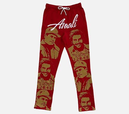Asaali FW25 Cartel Sweatpants In Red
