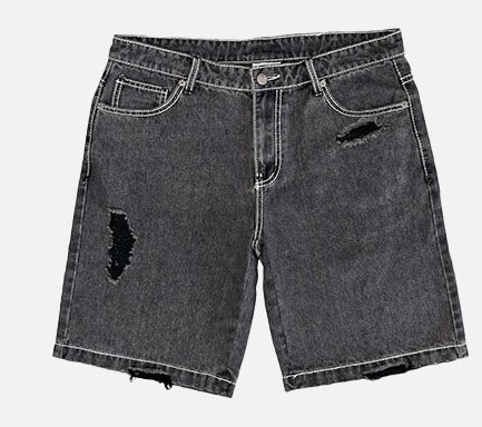 Denim Ribbon Shorts Black| Trendy Women’s Summer Denim with Side Detail