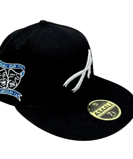 Asaali Baseball Fitted Black Hat